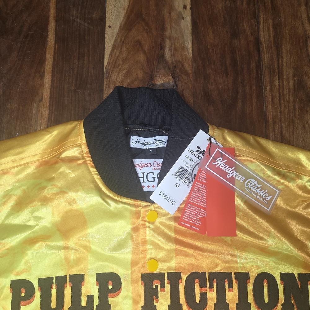 Pulp Fiction Yellow Satin Bomber Jacket - Picture 2 of 5